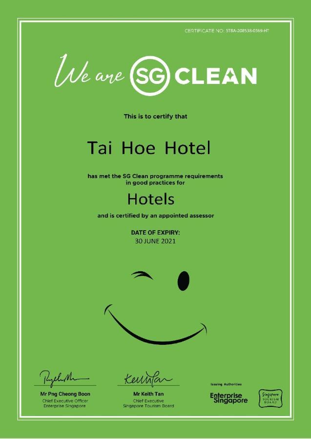 Tai Hoe Hotel Singapore Buitenkant foto